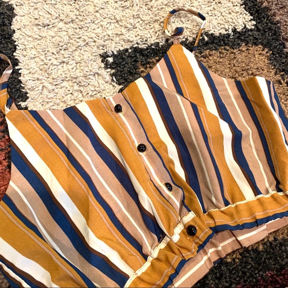NWOT Yellow Stripes Buttondown Set - Picture 2 of 3